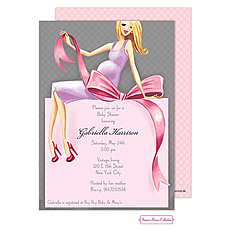 : Expecting A Big Gift (Pink/Blonde) Invitation
