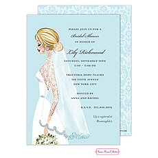 Bridal shower invitation: Vintage Veil Invitation